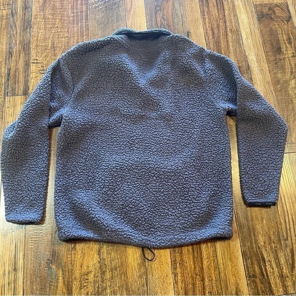 Victoria's Secret PINK Sherpa 1/4 Zip Fleece‎ Pullover Size S Gray - Picture 4 of 4